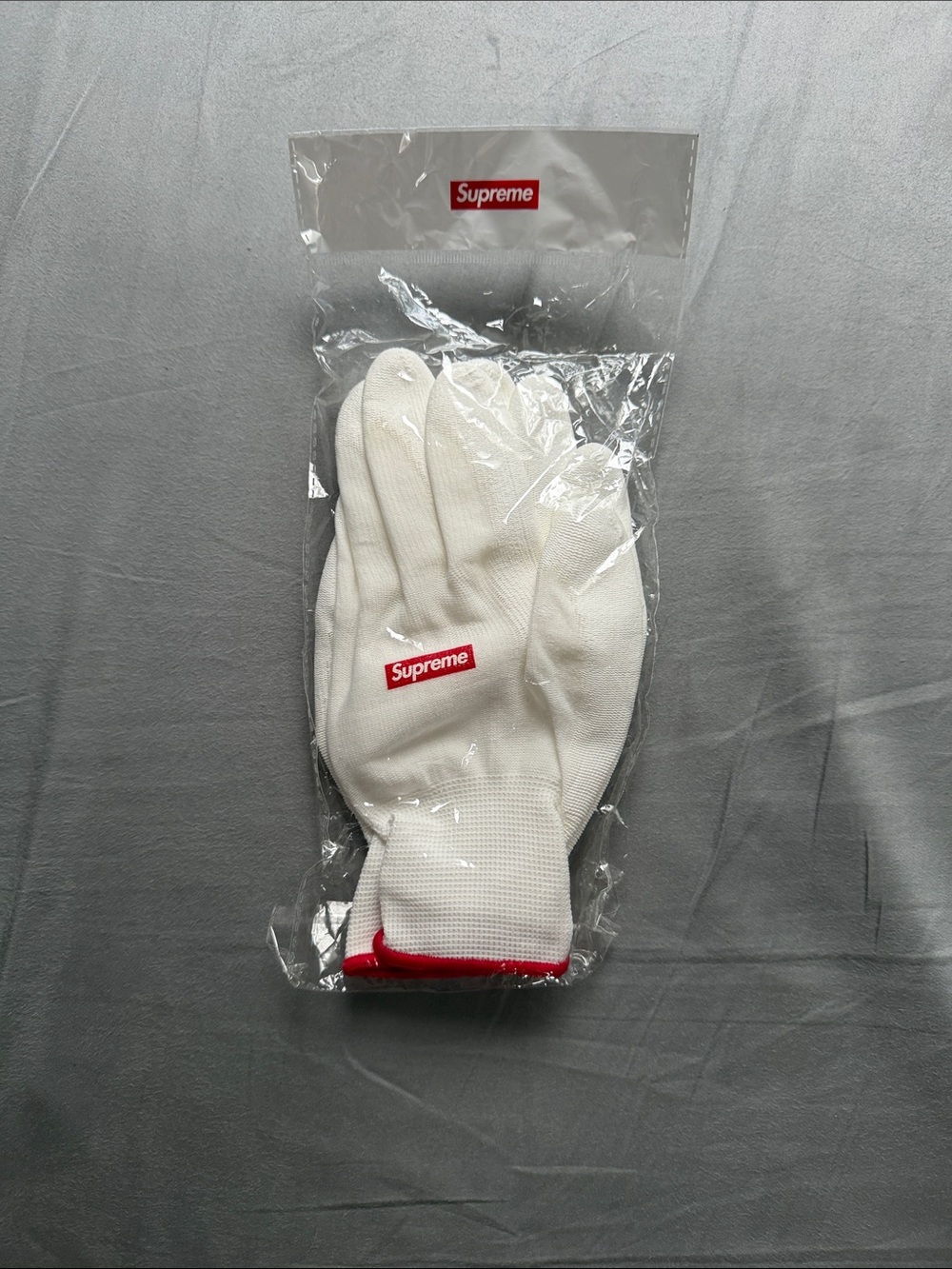 Supreme Rubberized White Gloves